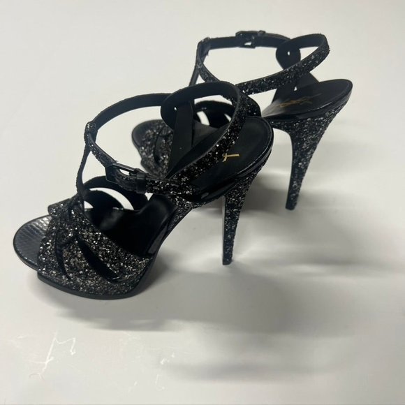 Saint Laurent Tribute 105 Black glitter sandal size 40 - Picture 6 of 11
